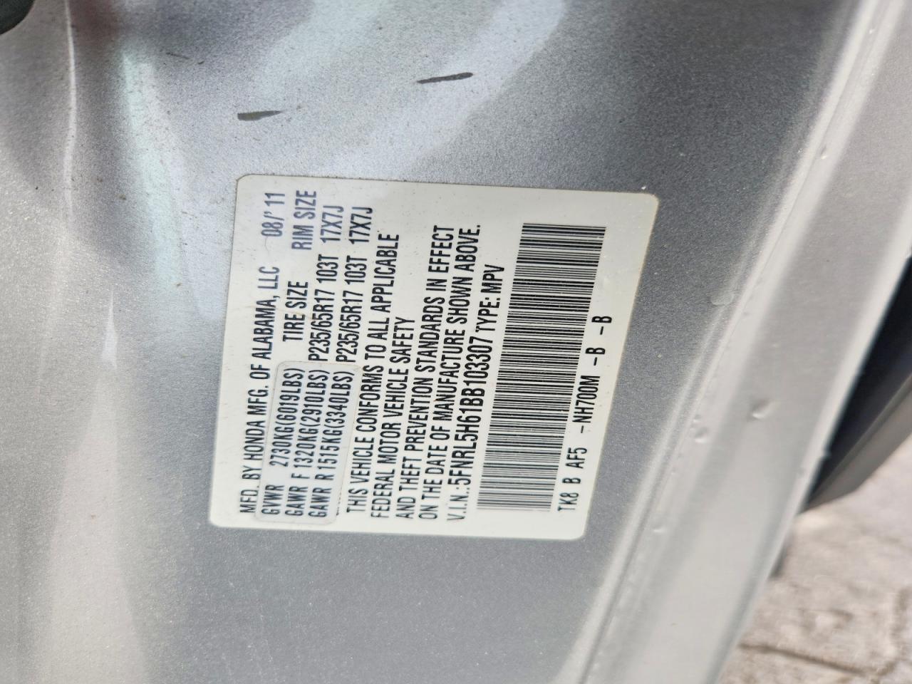 Honda Odyssey Exl
