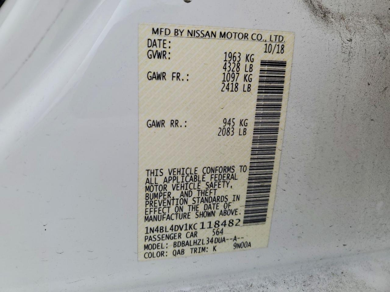 Nissan Altima Sv