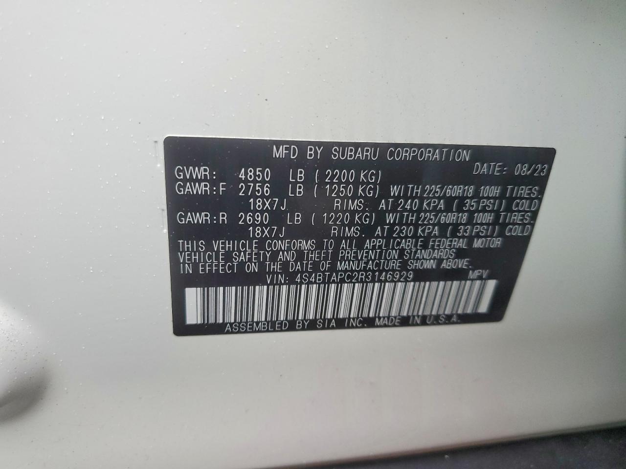 Subaru Outback Touring