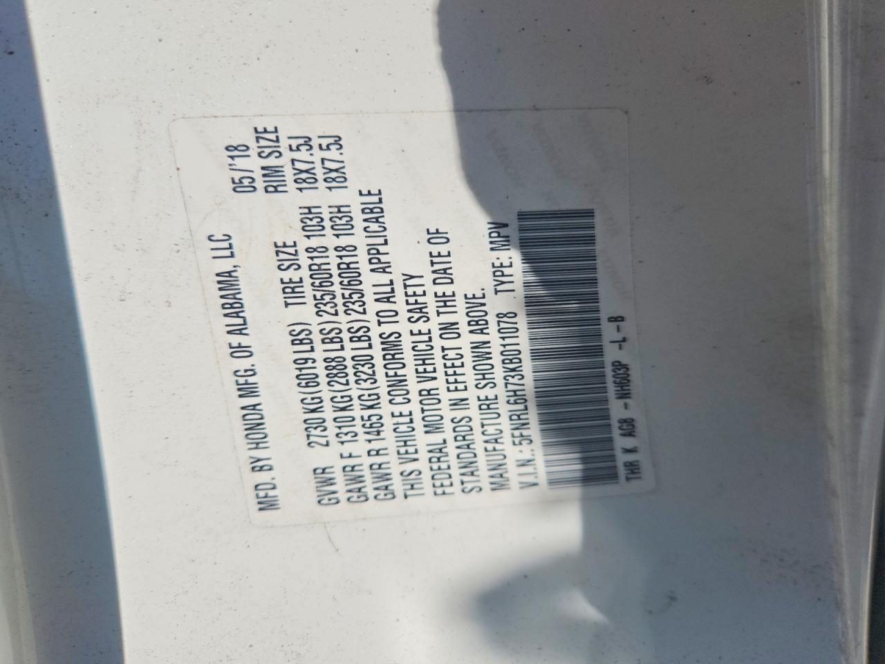 Honda Odyssey Exl