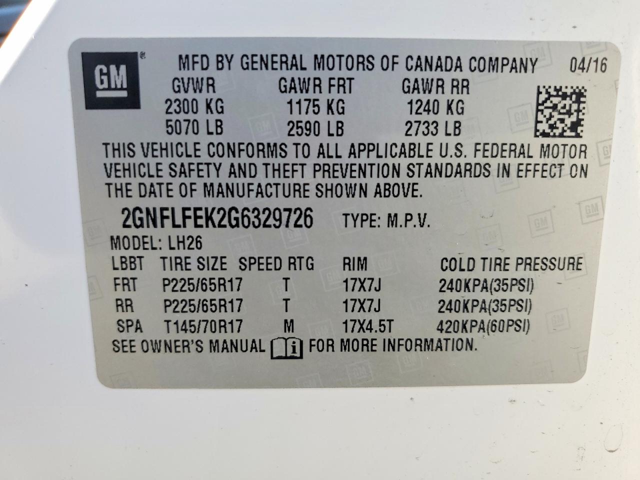 Chevrolet Equinox Lt