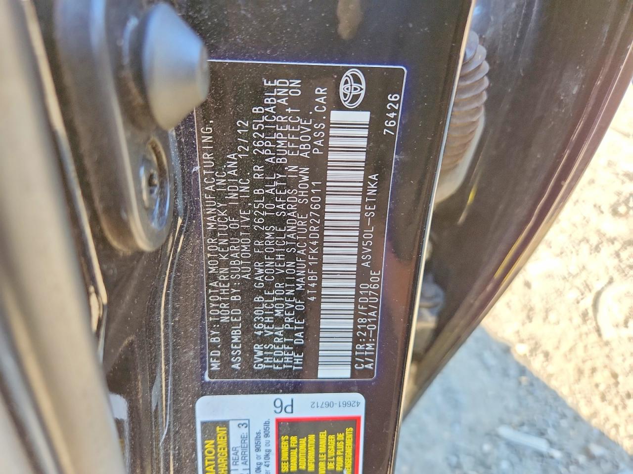 Toyota Camry Le