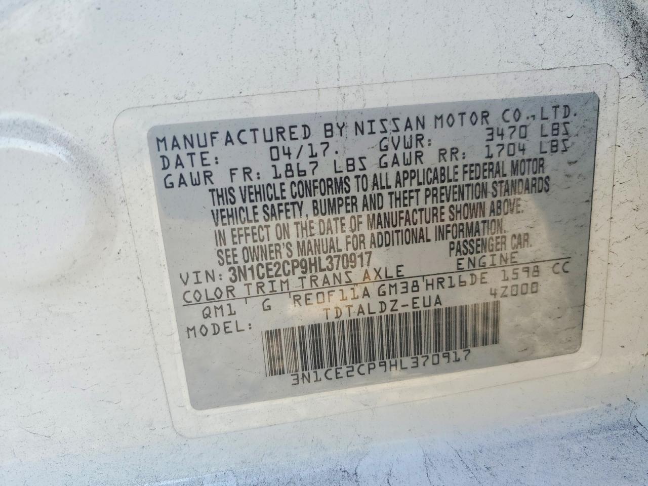 Nissan Versa Sv