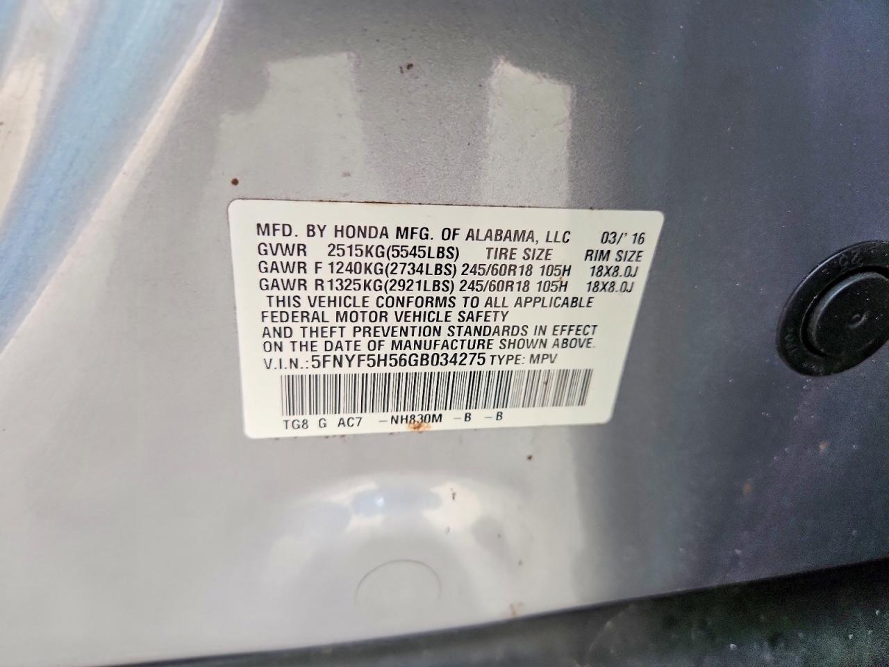 Honda Pilot Exl
