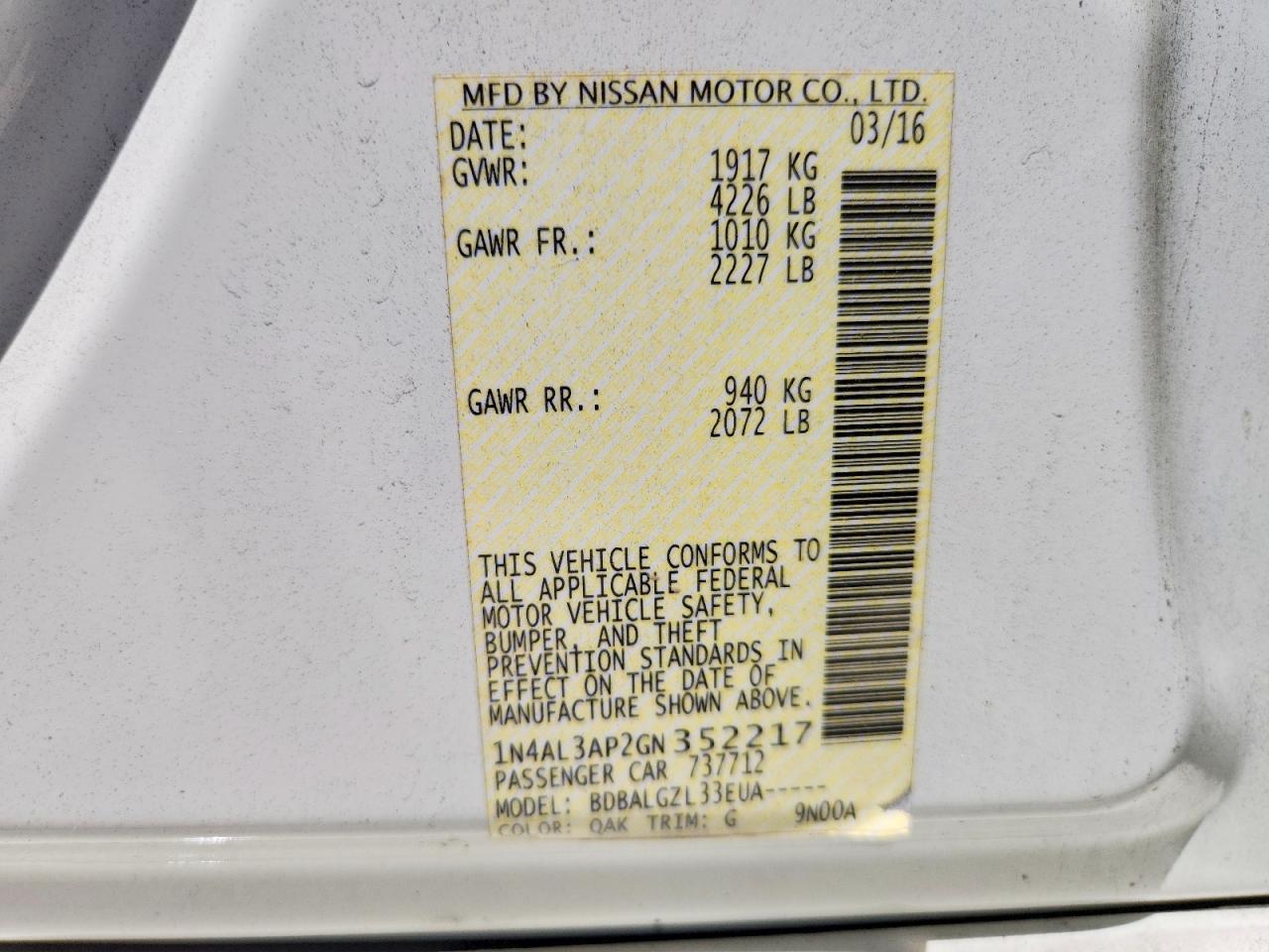 Nissan Altima 2.5 S