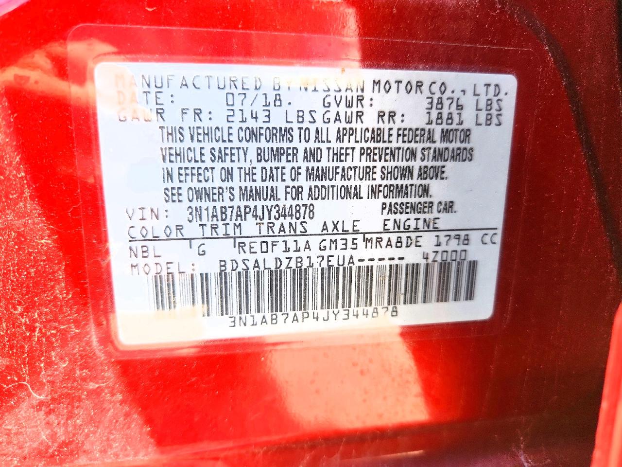 Nissan Sentra Sv