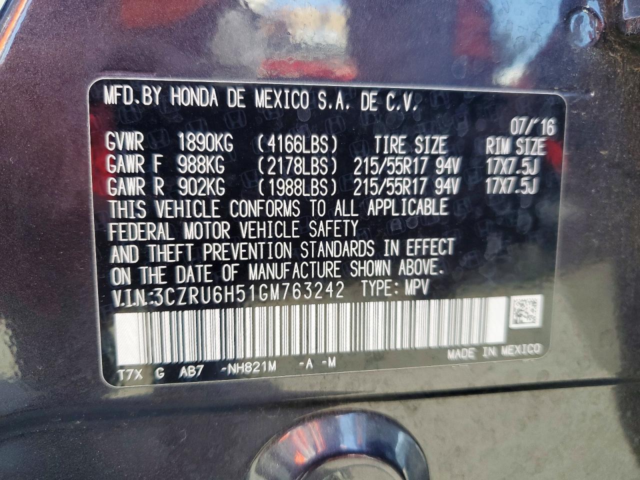 Honda HR-V Ex
