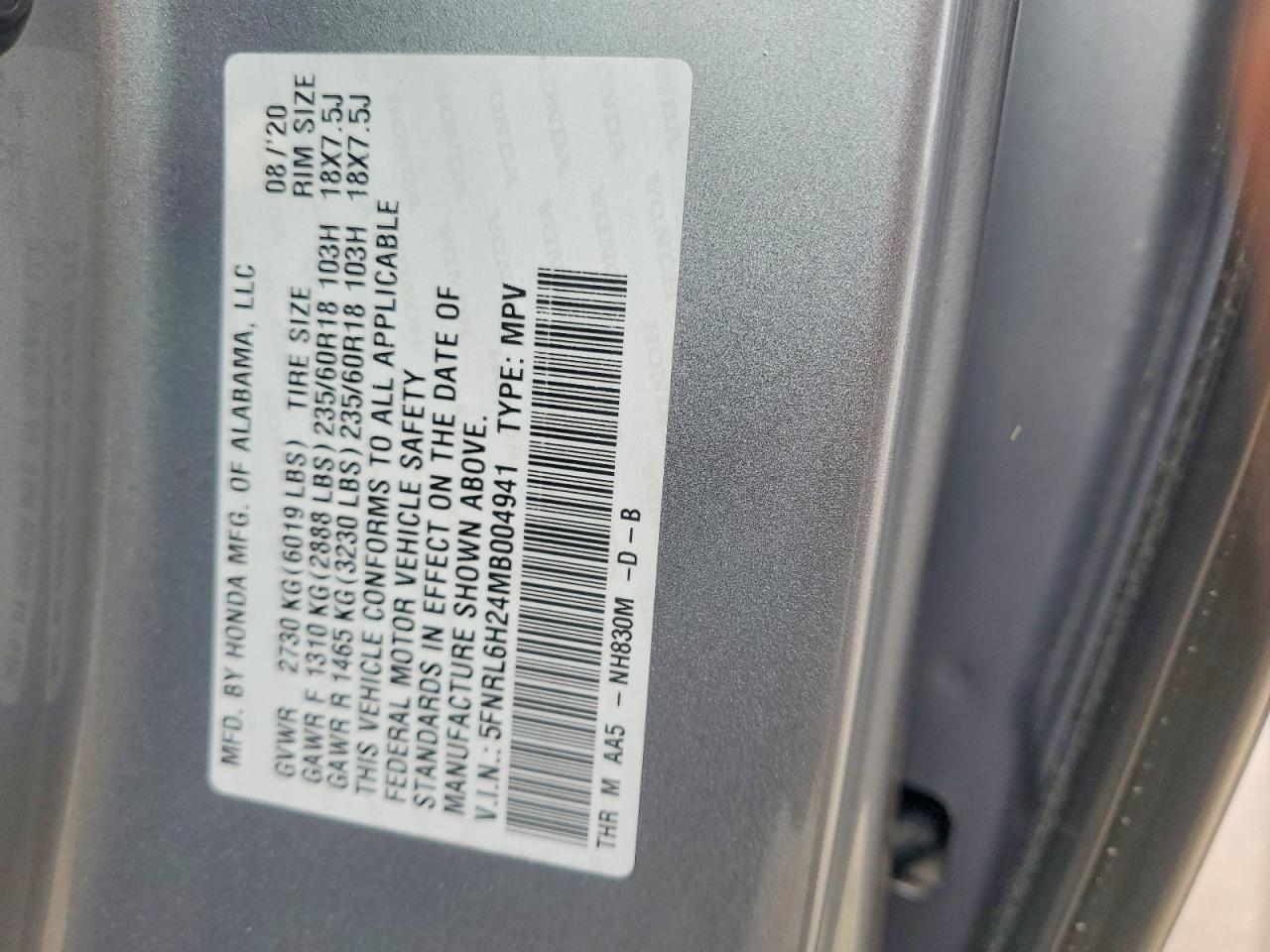 Honda Odyssey Lx
