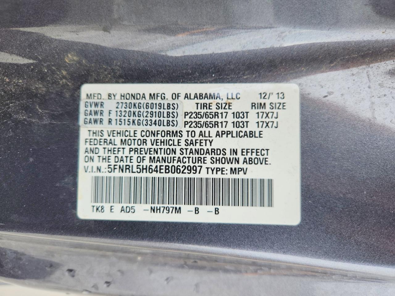 Honda Odyssey Exl