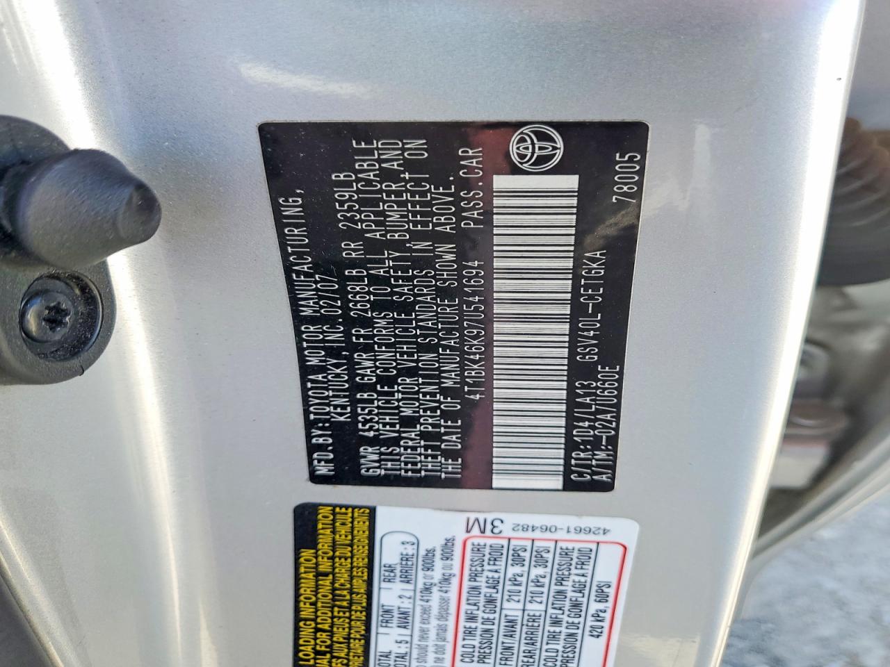 Toyota Camry Xle V6