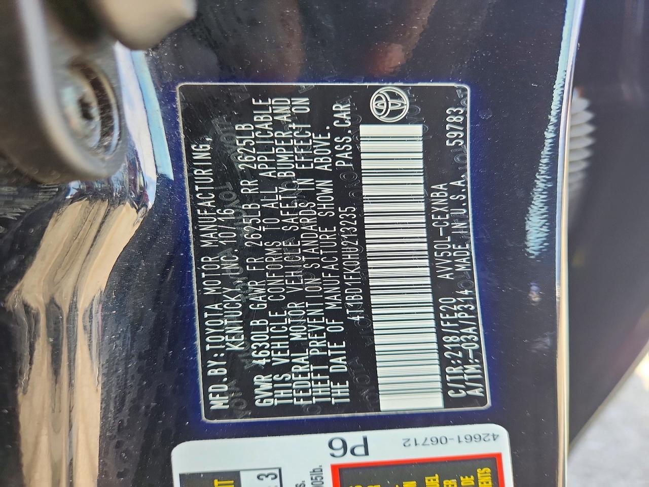 Toyota Camry Le