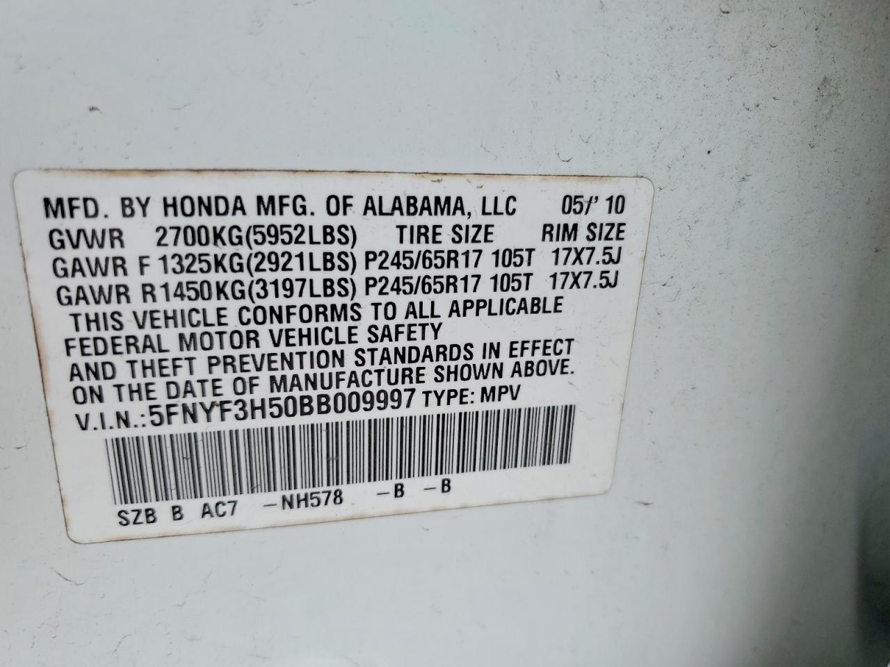 Honda Pilot Exl