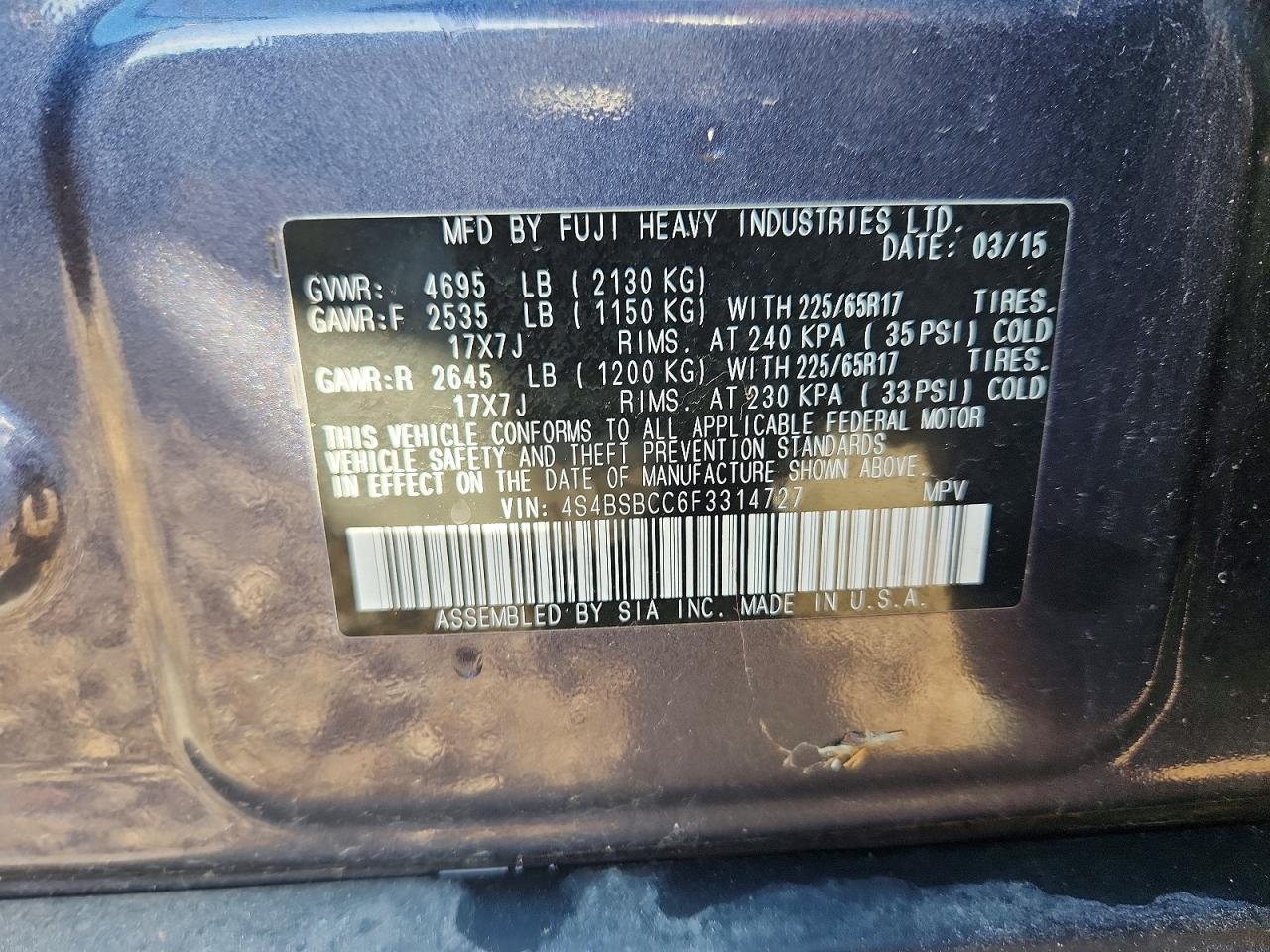 Subaru Outback 2.5i Premium