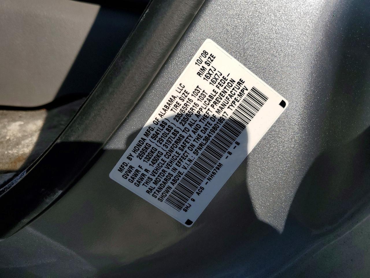 Honda Odyssey Ex