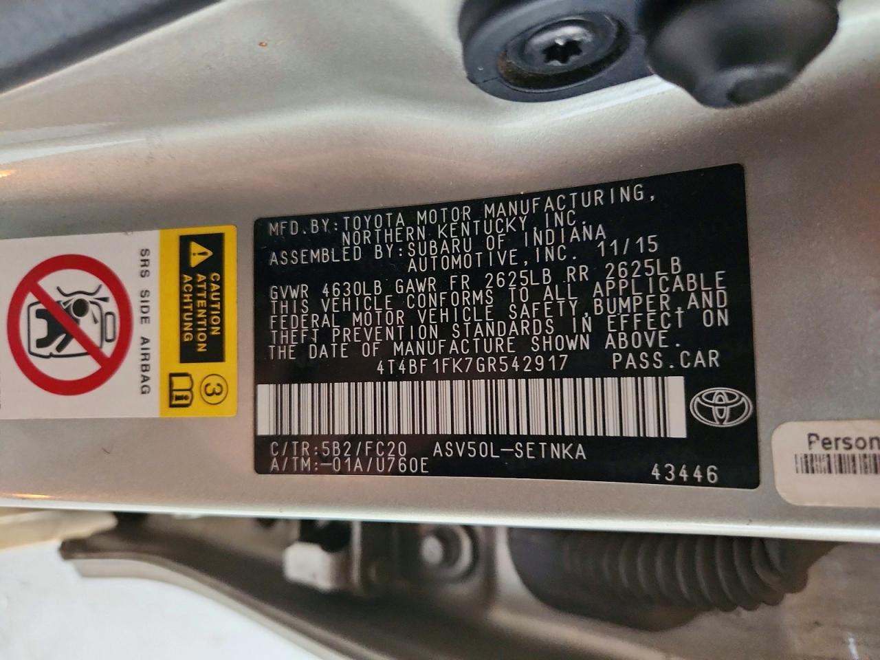 Toyota Camry Le