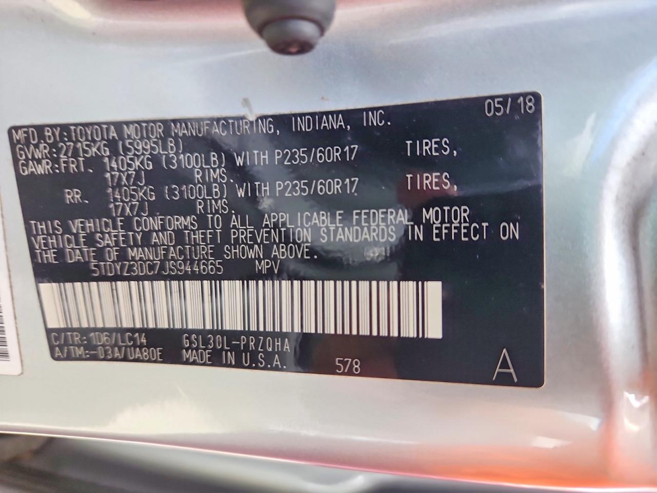 Toyota Sienna Xle 8-passenger