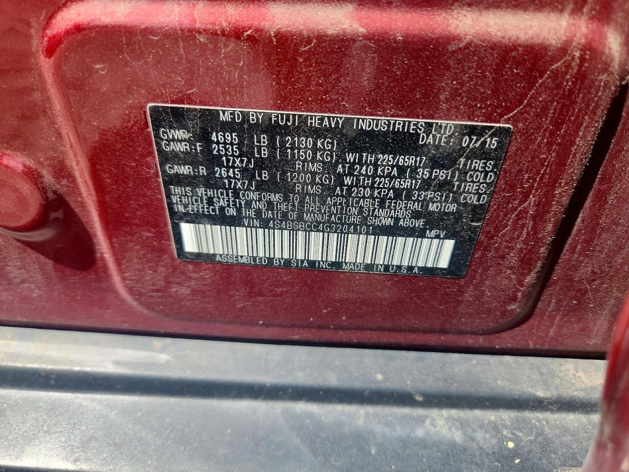 Subaru Outback 2.5i Premium