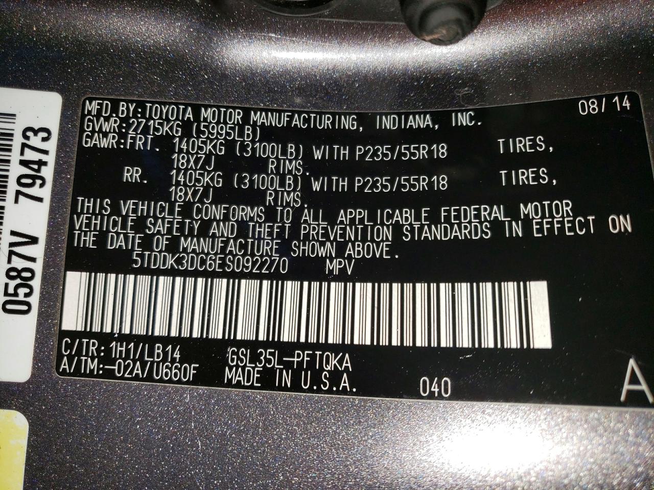 Toyota Sienna Xle 7-passenger
