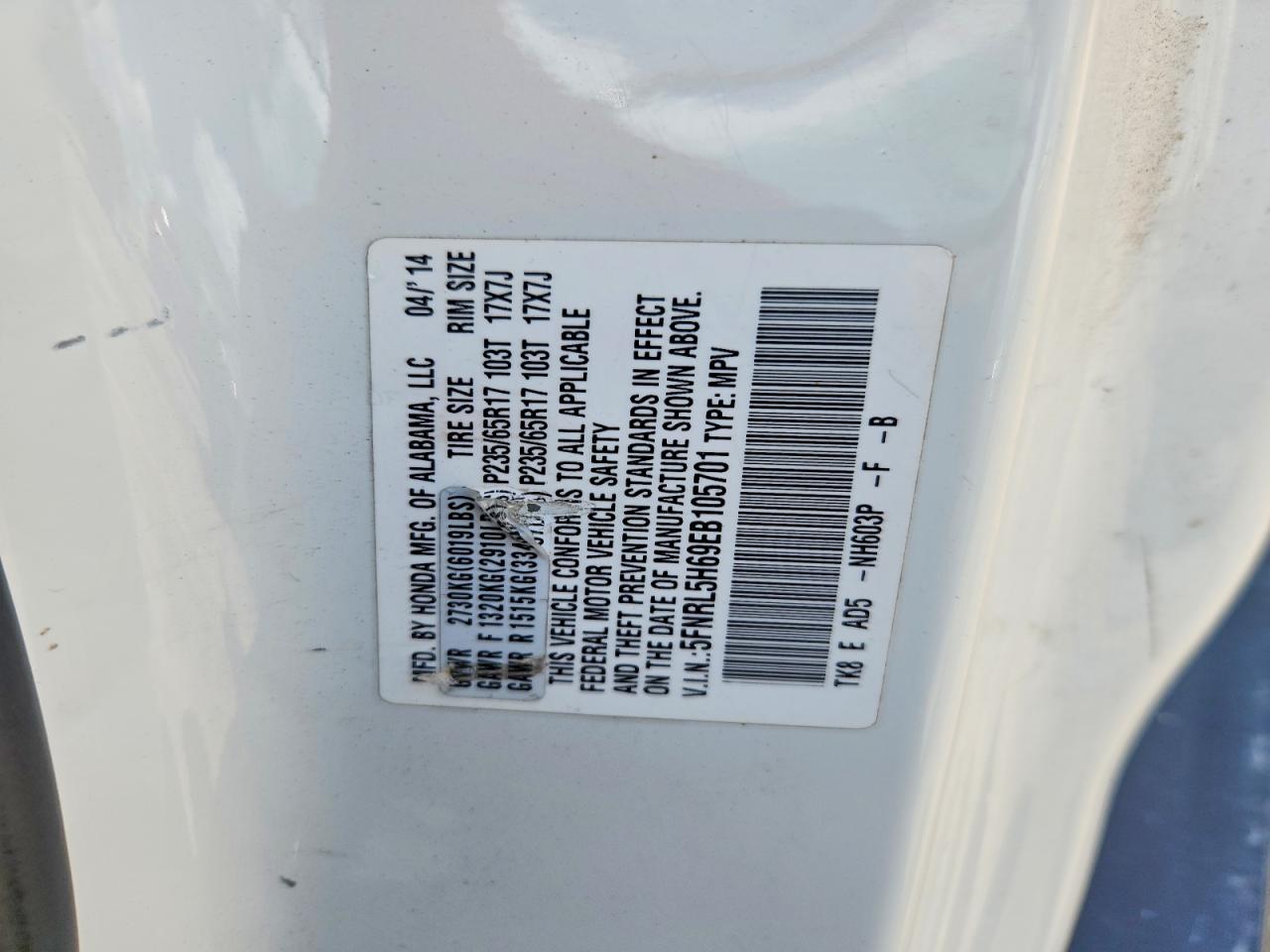 Honda Odyssey Exl