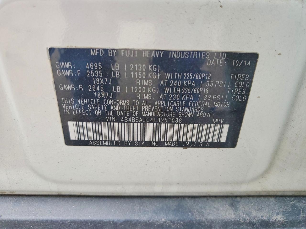 Subaru Outback 2.5i Limited