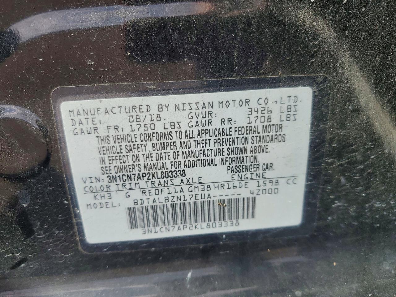 Nissan Versa Sv