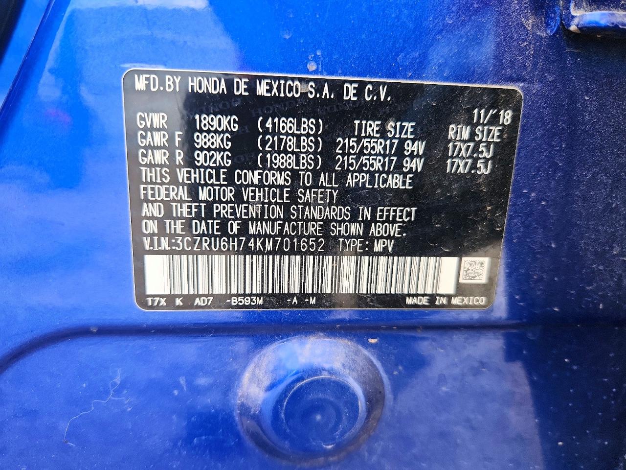 Honda HR-V Exl