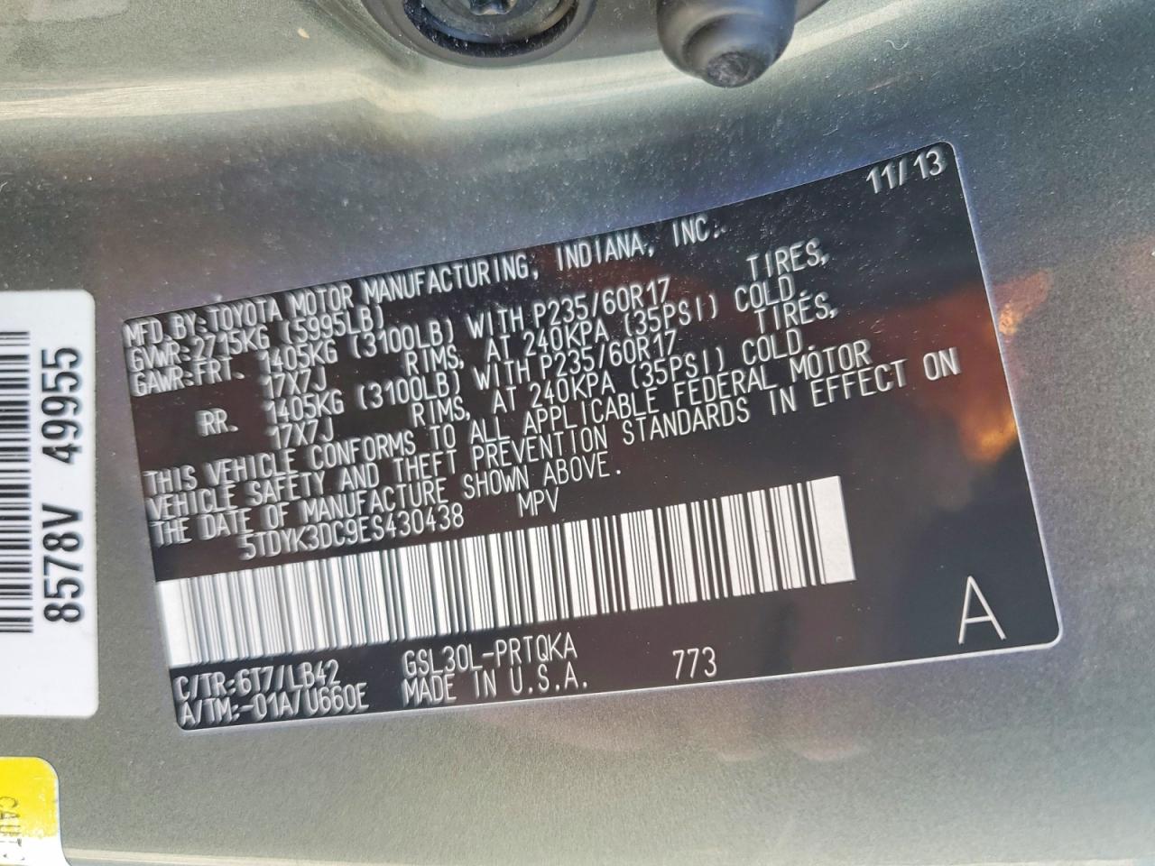 Toyota Sienna Xle 8-passenger