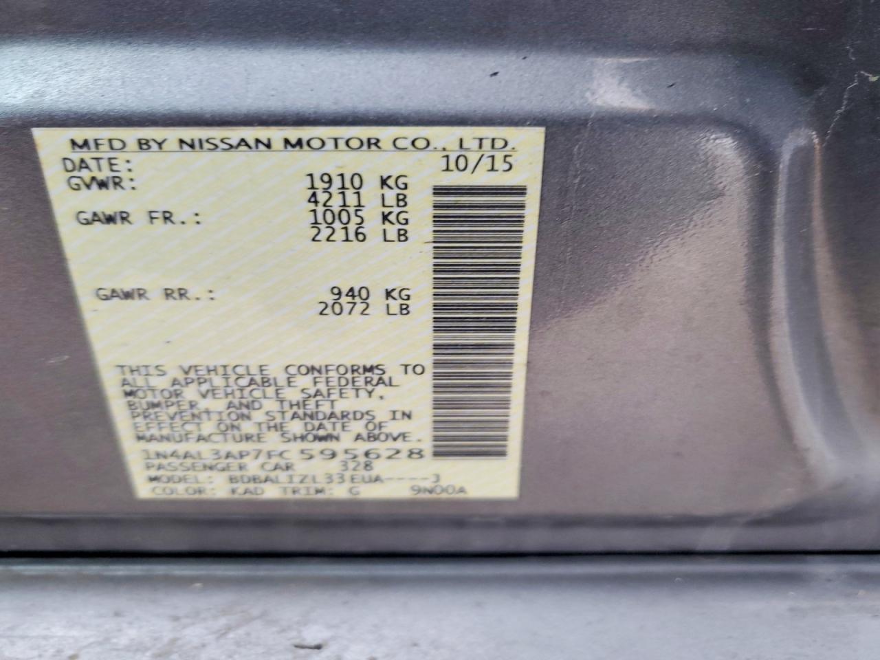 Nissan Altima 2.5 Sv