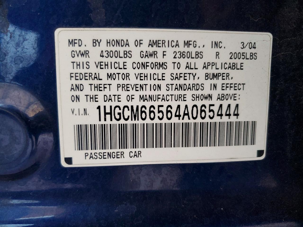 Honda Accord Ex