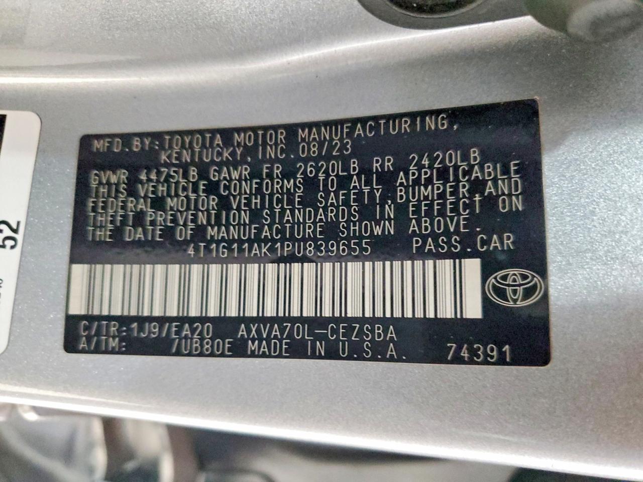 Toyota Camry Se Night Shade