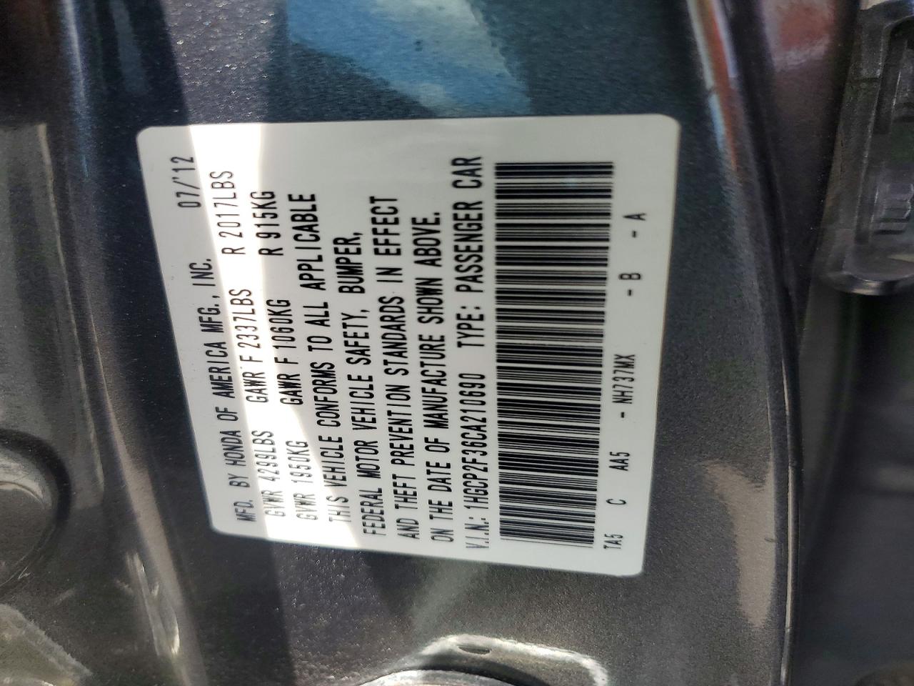 Honda Accord Lx