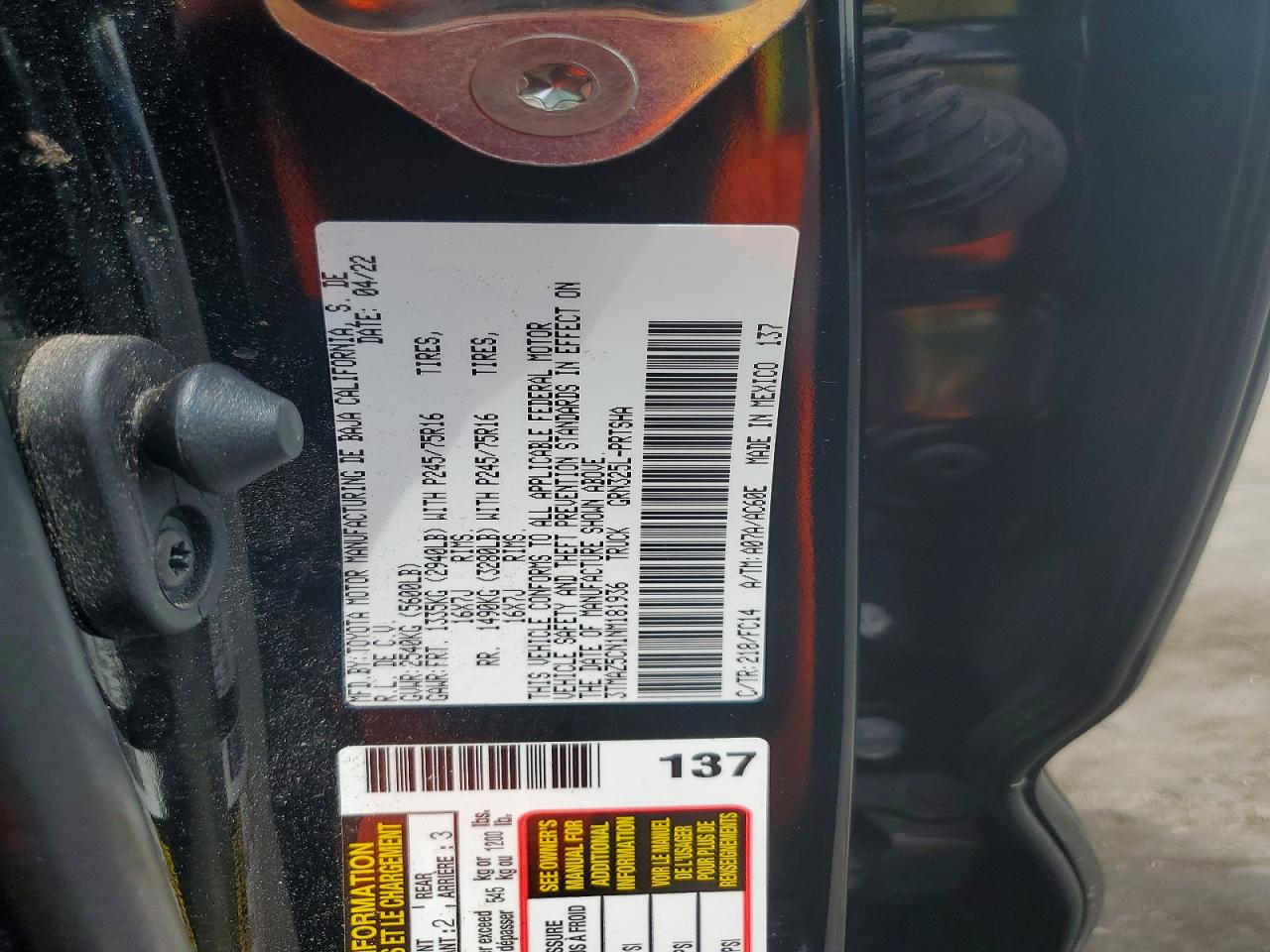 Toyota Tacoma Sr5 V6
