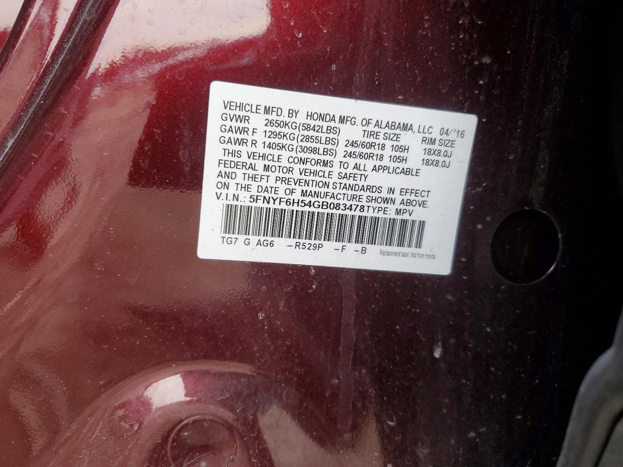 Honda Pilot Exl