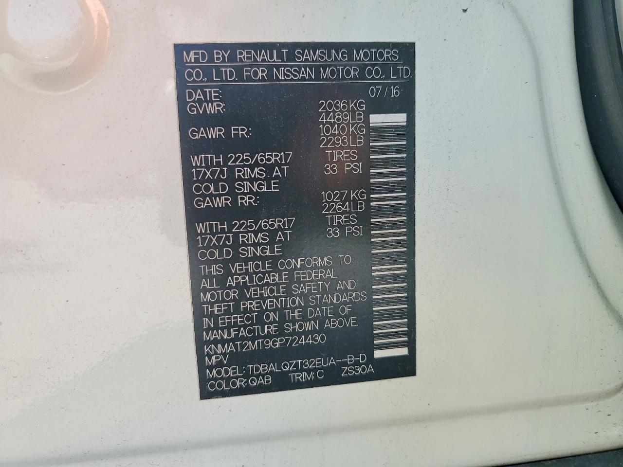 Nissan Rogue Sv