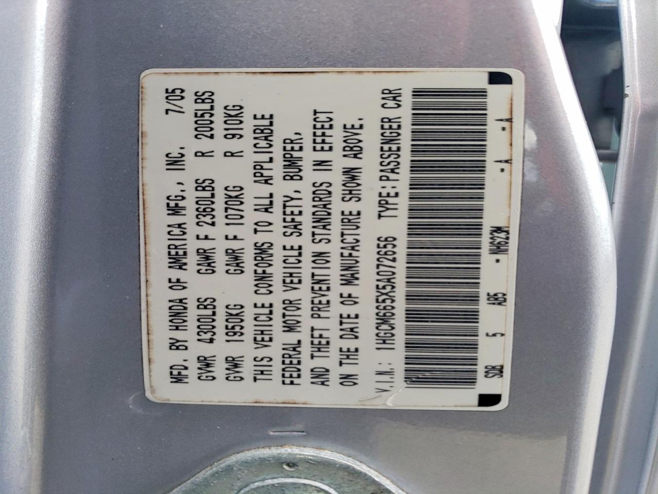 Honda Accord Ex