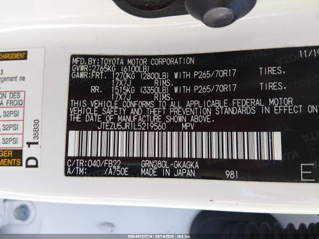 Toyota 4Runner Sr5