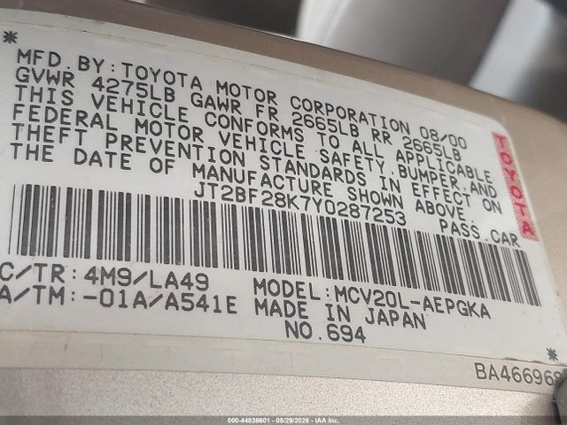 Toyota Camry Xle V6