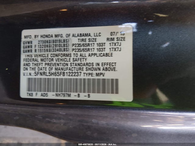 Honda Odyssey Ex-l