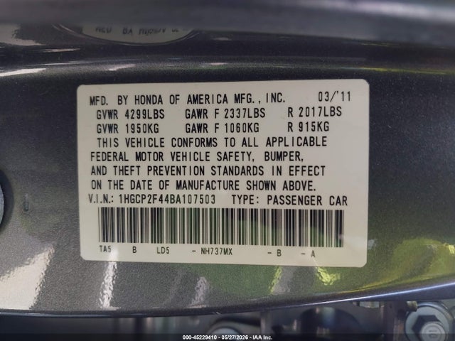 Honda Accord 2.4 Lx-p