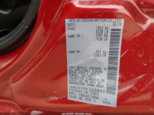 Nissan Altima Sr Fwd