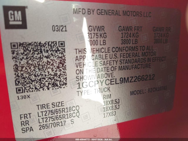 Chevrolet Silverado 1500 4wd  Standard Bed Custom Trail Boss