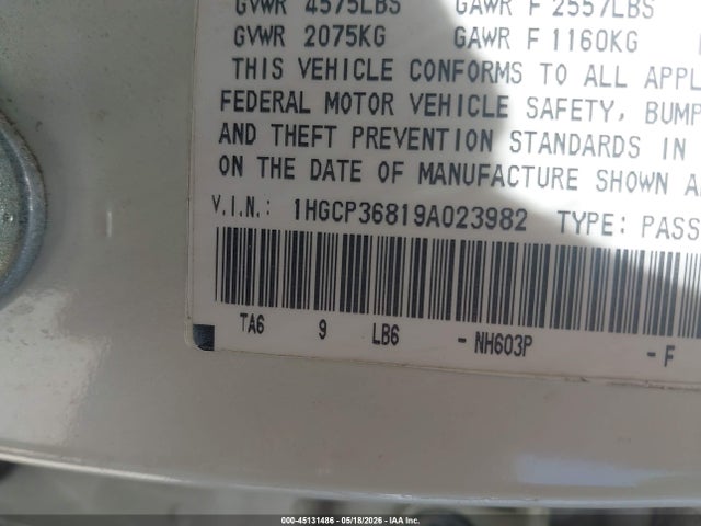 Honda Accord 3.5 Ex-l