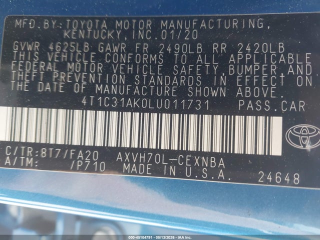 Toyota Camry Le Hybrid