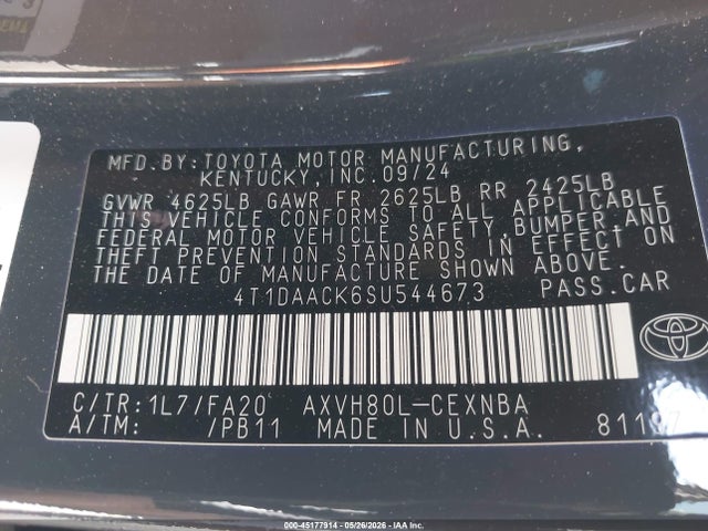 Toyota Camry Le