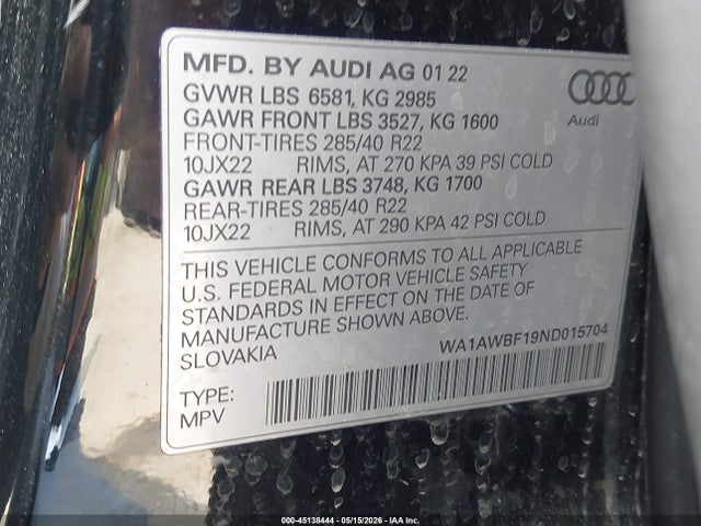 Audi Sq Premium Plus Tfsi Quattro Tiptronic