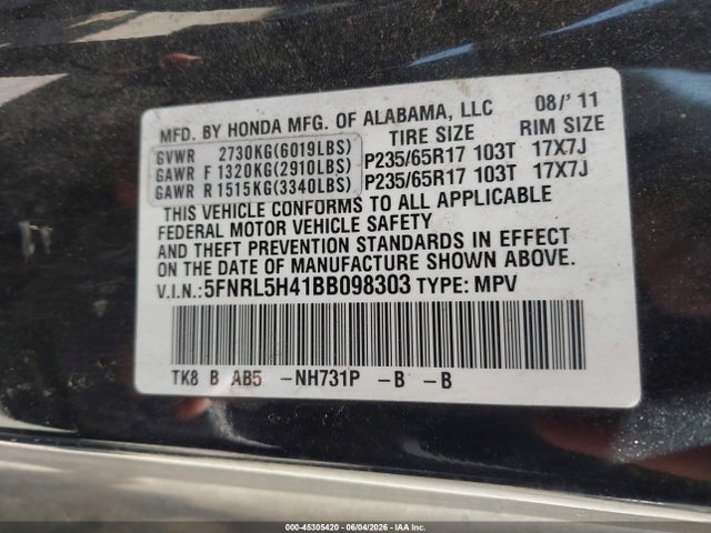 Honda Odyssey Ex