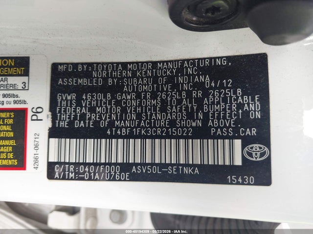 Toyota Camry Le