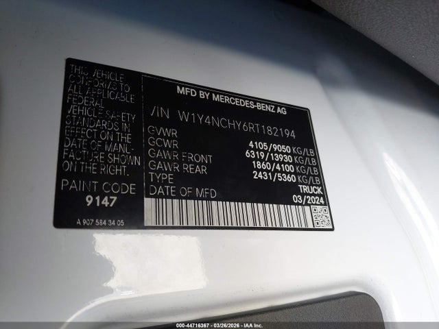Mercedes-Benz Sprinter 2500 High Roof 4-cyl Diesel Ho