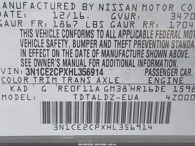 Nissan Versa Sv