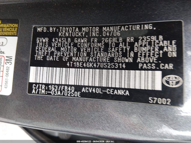 Toyota Camry Le